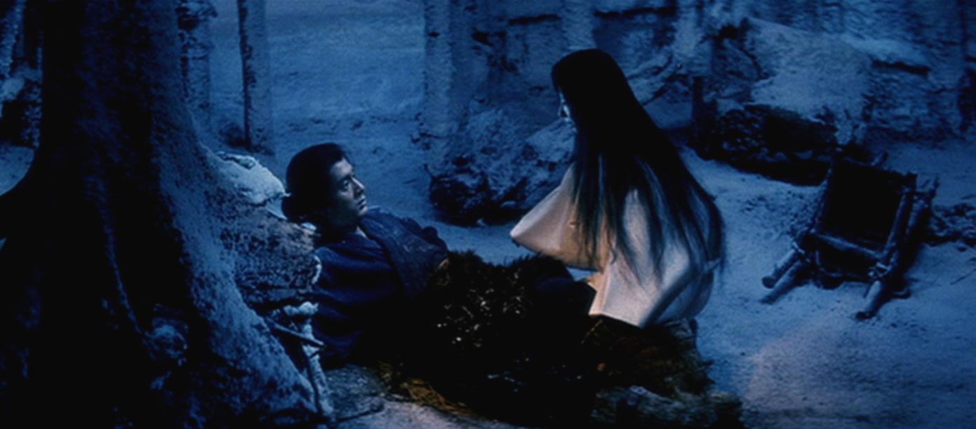 Una scena dell'episodio dedicato alla yukionna del film Kwaidan di Masaki Kobayashi (Giappone, 1964)